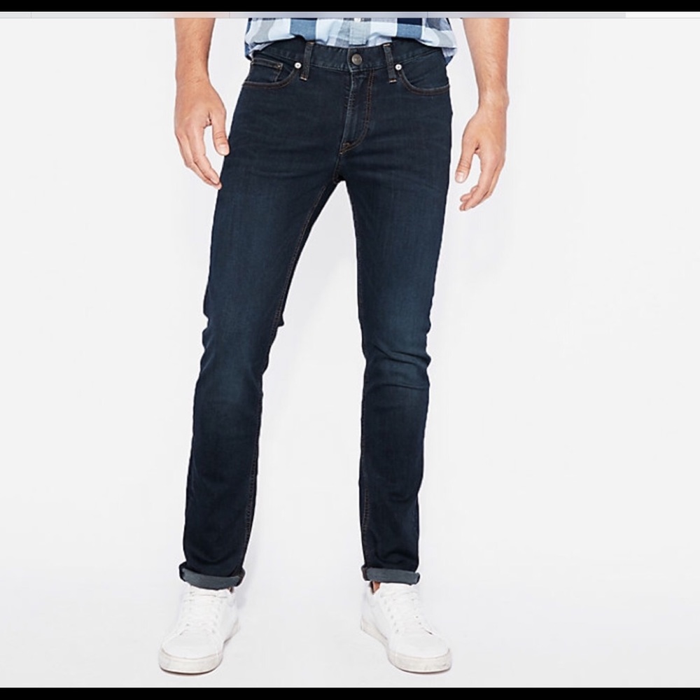 🔥Express Slim Dark Wash Cordura Stretch Je…